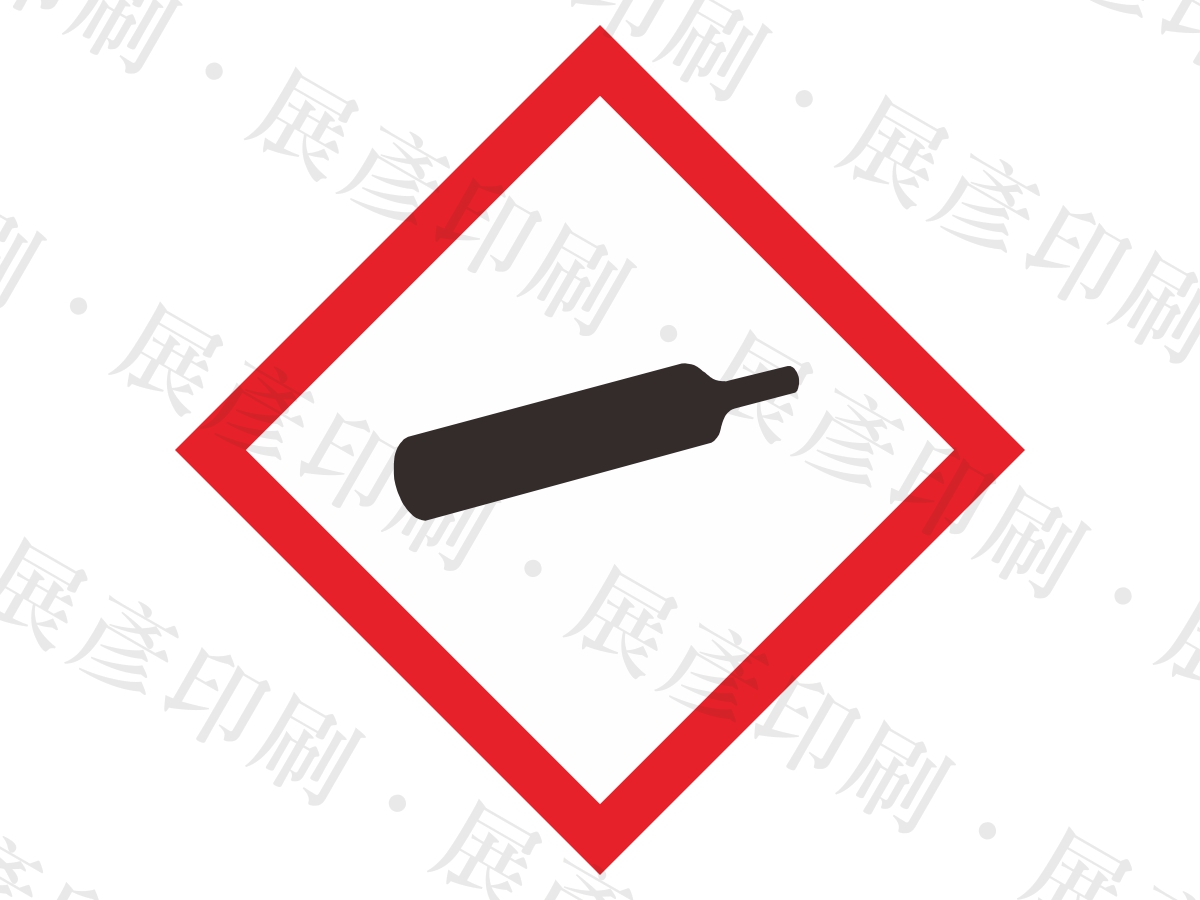 G09-100  GHS高壓力瓶罐危險圖示標籤貼紙