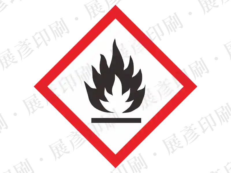 G03-100  GHS易燃物危害圖示標籤貼紙