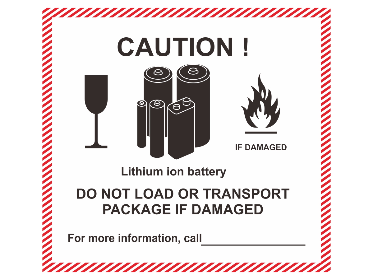 運輸鋁電池危險標誌標籤貼紙