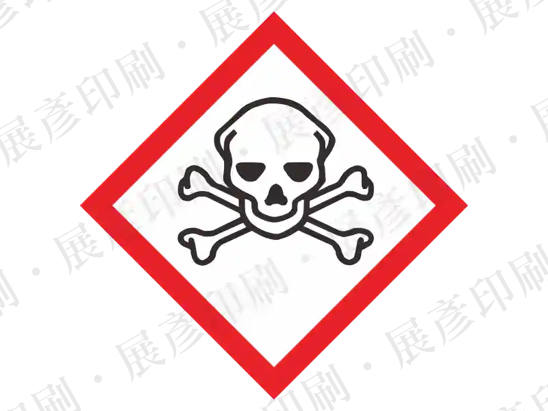 G04-300  GHS有毒物危害圖示標籤貼紙