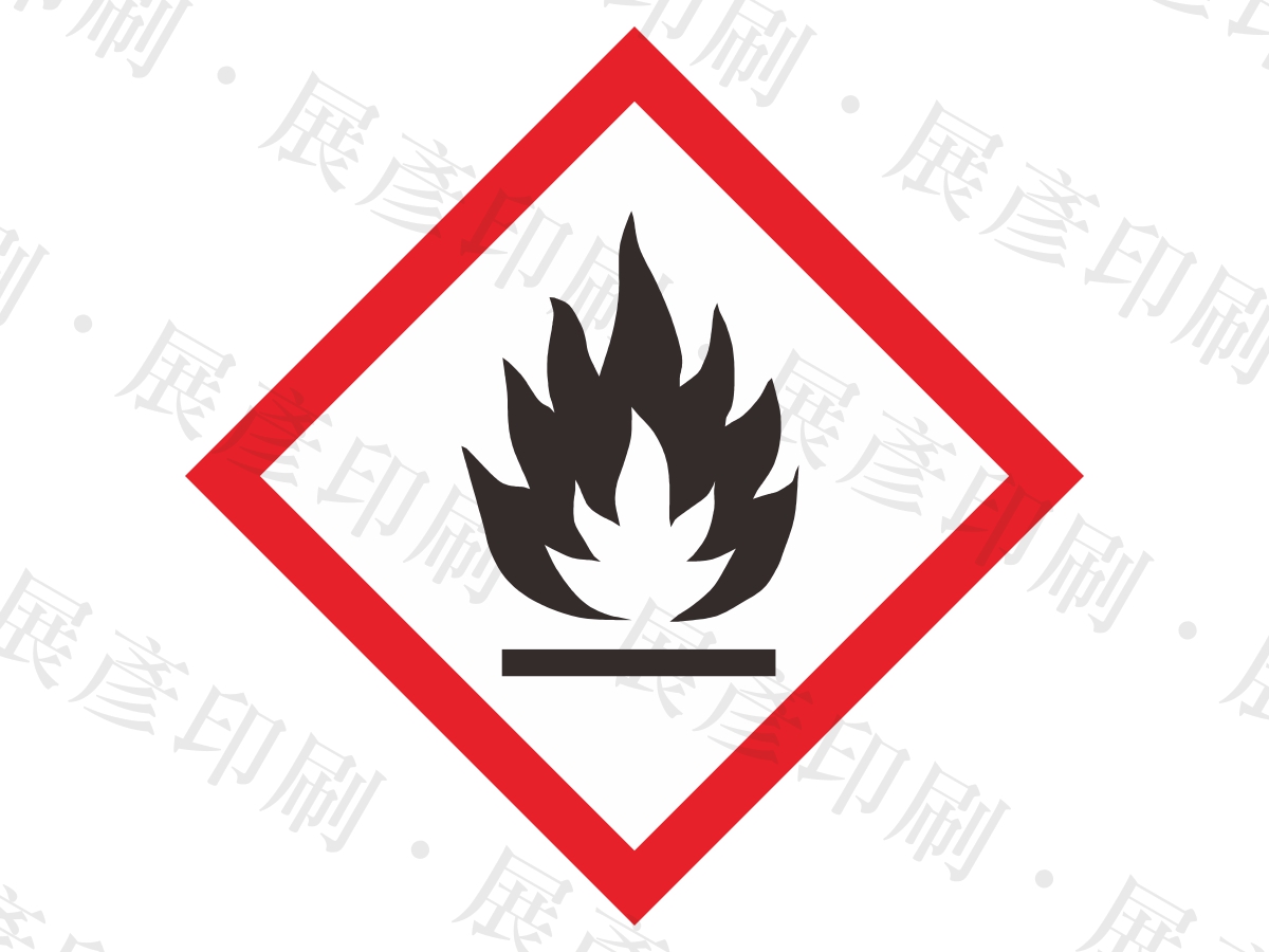 G03-300  GHS易燃物危害圖示標籤貼紙